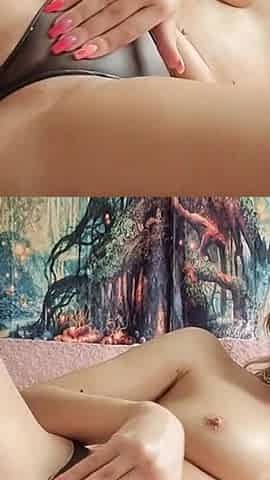Horny Hottie Rubbing Her Pretty Pink Pussy in Her Panties