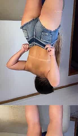 shorts stuck in her ass
