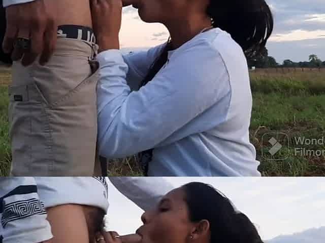 Sexo anal con mi prima en la selva le encanta chupar polla.