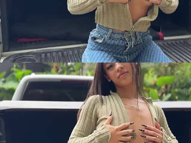 Horny Colombian Beauty Masturbating on the Back of My Truck!