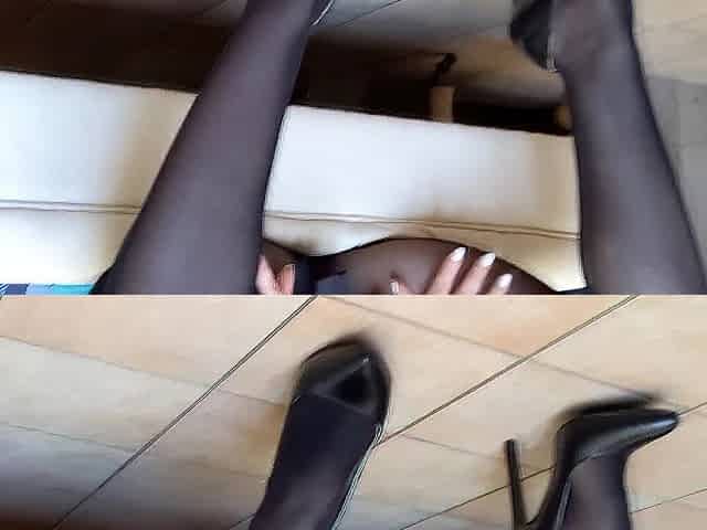 Hose Fetish and Cum on Nylon Feet - Dame Olga 4K (160)