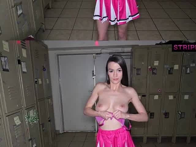Cheerleader Stripper Drains Her Clients Pole In The VIP