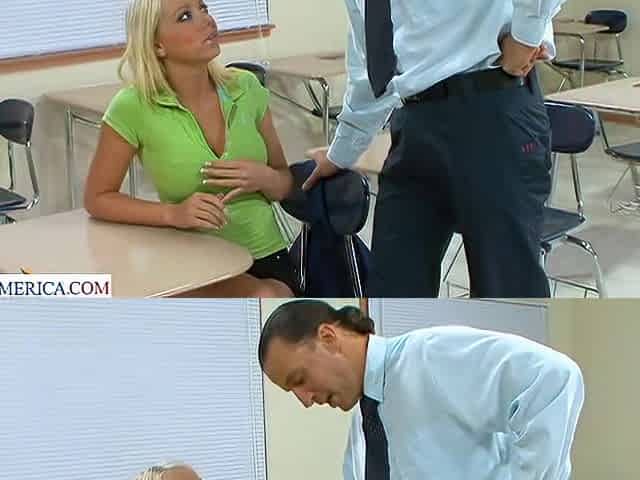 Cutie Shawna Lenee learns how to pass by filling her holes with cock