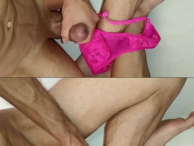 CHEATING SUCKING MOIST PINK PANTS, SUBMITTED, SIX PACK CLOSE-UP