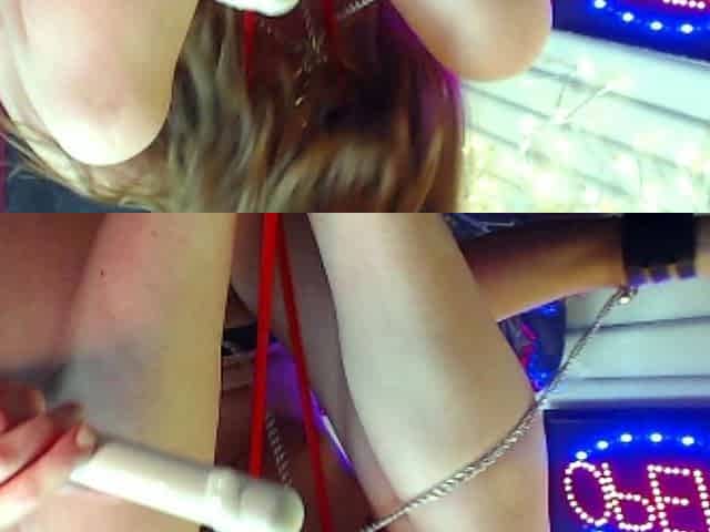 European amateur redhead masturbates on webcam