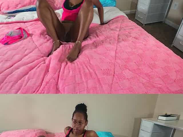 Black shows gorgeous feet during the time that playing with recent toy solo
