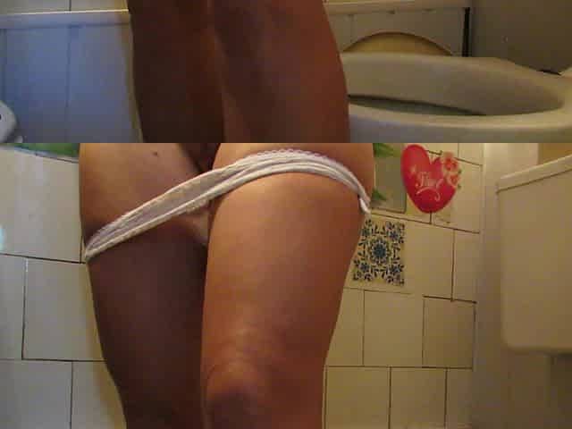 A Beauty with a Hairy Cunt Pees in the Toilet. Selection