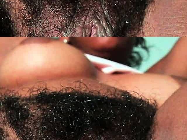 Horny hairy ebony amateur