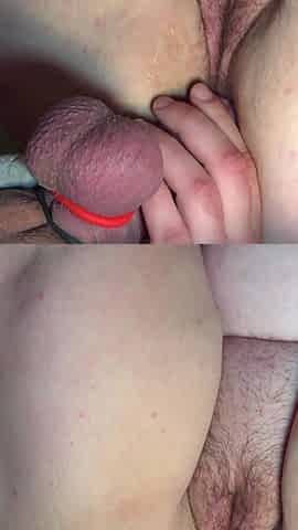 His Cock Drools Over My Mature Pussy. Double Cum on My Big Ass 4K