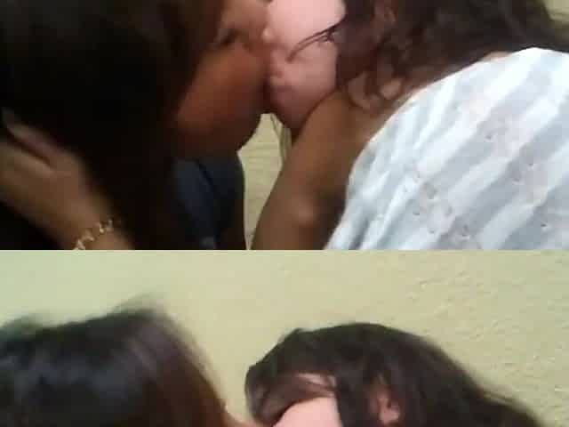 Latina Lesbian Kisses Melt in Amateur Passion