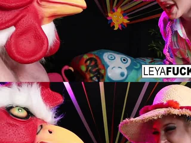 Leya Falcon : Leya Falcon feeds her BBC Anal creampie to her chicken cuck sissy bitch!
