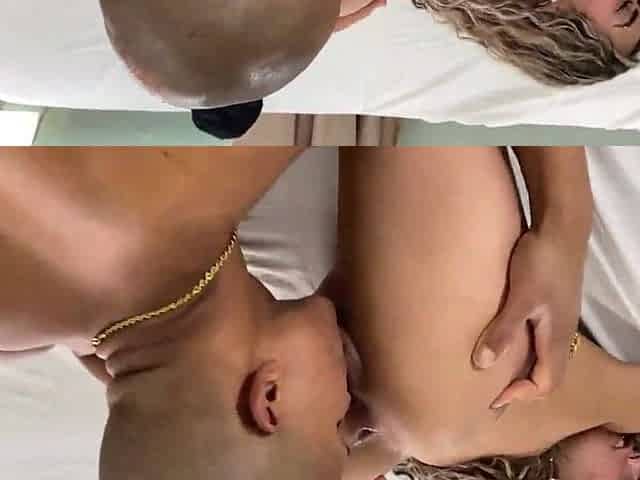 Youthful white beauty got a hard dick from the nasty ebony dude.