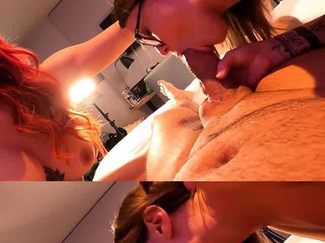 Hardcore blowjob and cumshot