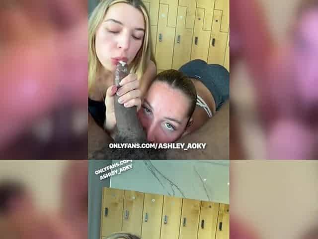 Ashley Aoky And Her Friend Share BIG BLACK DICK - Amateurs