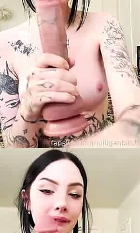 Julia Molligan Dildo Blowjob With Face Close Up
