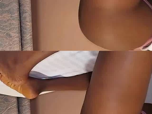 Ebony woman with a constricted, moist cunt