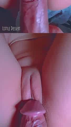 Puffy Pink Pussy Oiled: BBC Close-up Fuck