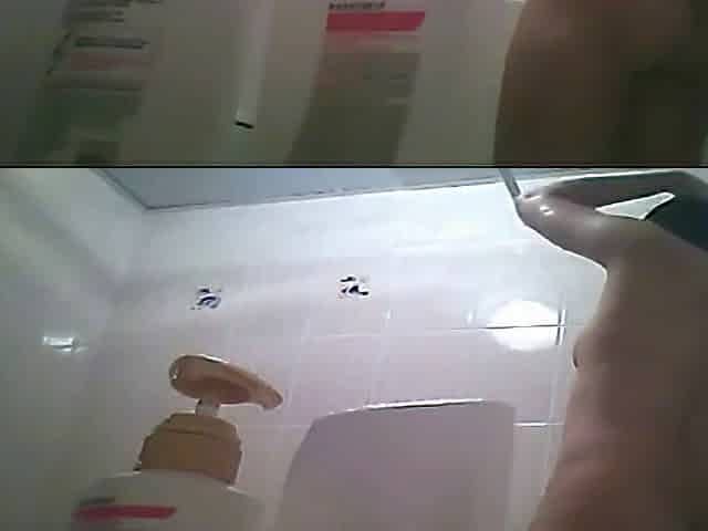 Hairy pussy asian naked in a shower
