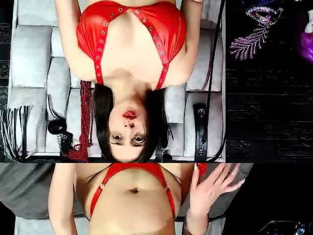 Solo redhead babe masturbates close up with food and toys