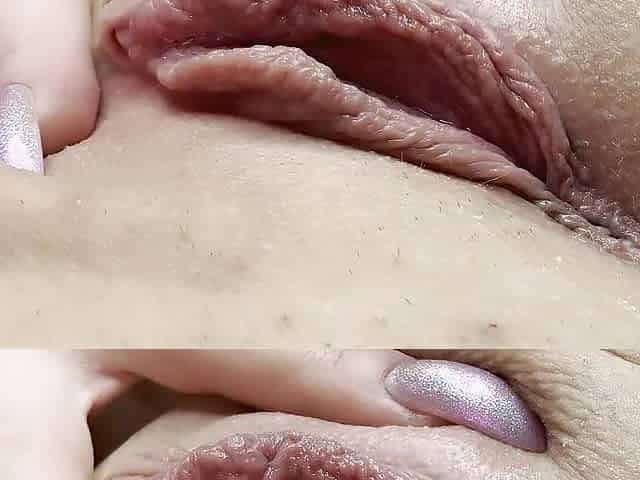 masturbating my moist snatch and making myself squirt with four fingers