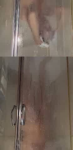 Shower previous to getting banged in all holes