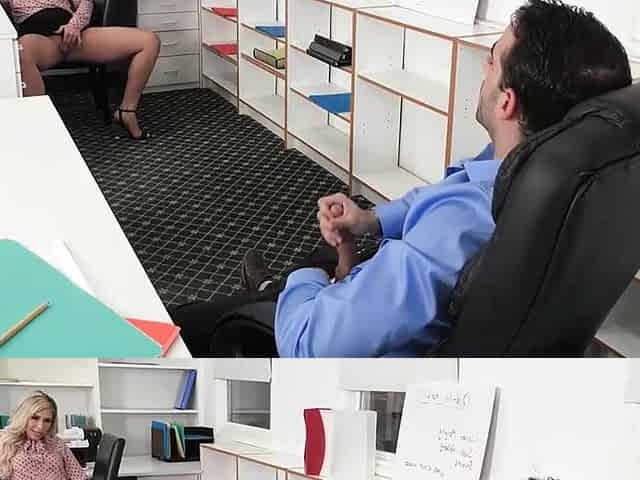 Stepsiblings Are Left Alone In The Office Hot Video
