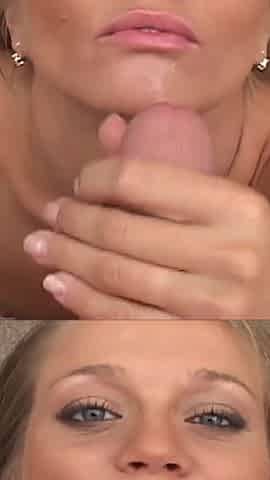 Blonde Babe Sucking Dick Good and Swallows Cum