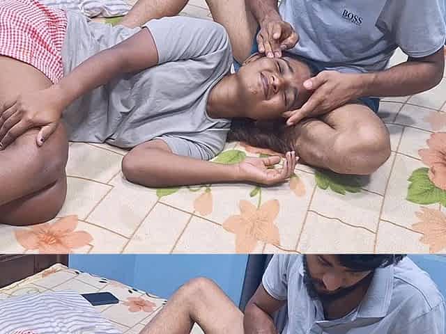 Real Indian Stepsister Helps Stepbrother Cum Quickly While Parents Wait Outside