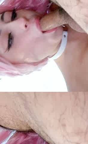Amateur Blonde Blowjob handjob and cumshot