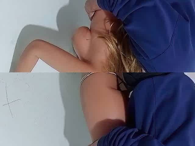 A college classmate walks by my room and ends up giving me her large booty and me ejaculating inside her