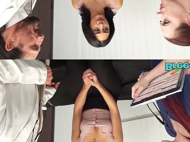 Sexy Busty Brunette Latina Babe Vanessa Moon Lets a Perv Doctor Impregnate Her In Front Of His Nurse