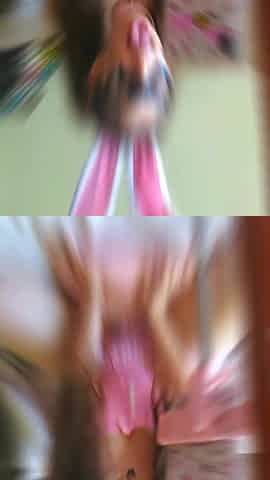 Cute and hawt student, wearing a cute bunny cosplay and masturbation herself in front of the mirror