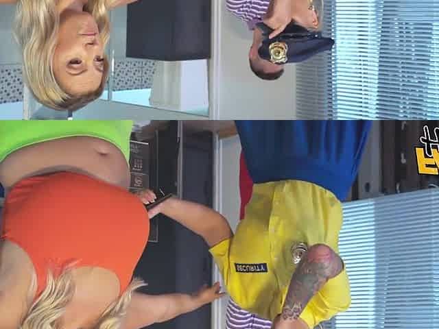 Airport Officer Searches BBW Tourist In A Lesbian Action