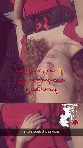 Pregnant Breedwhore Celebrates with a Messy Creampie on Snap