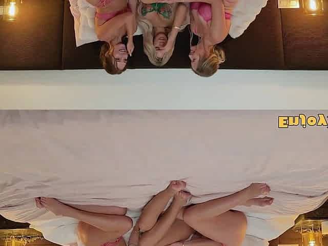 Lewd anddisolute 3-way with 3 mischievous lesbian babes in a full hd lovemaking vignette -