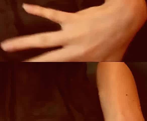 Cute beauty touches her vagina whilst thinking of u