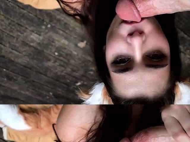 Real amateur college coed teens blowjob cumshot