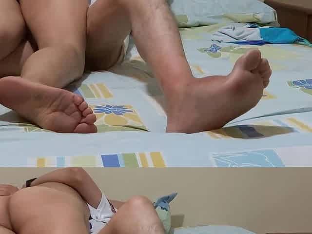 On the beach, 3 great screws and receiving cumshots, my spouse records it all, real cuckold
