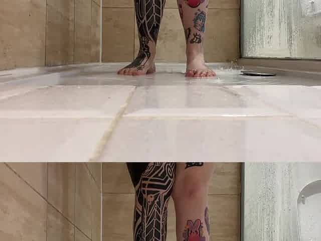 Showering Feet View