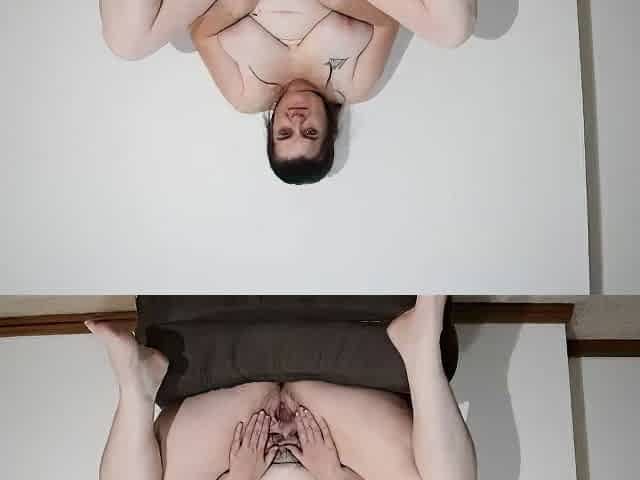chubby big tits spreading wide open