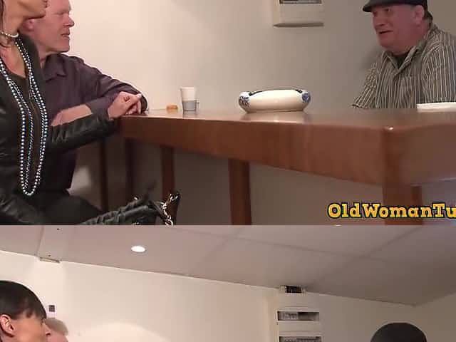 Old farts share pussy of teenage slut