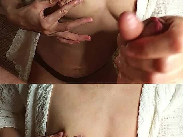 Lewd Wife Gives Intensive Tugjob Until This guy Cums