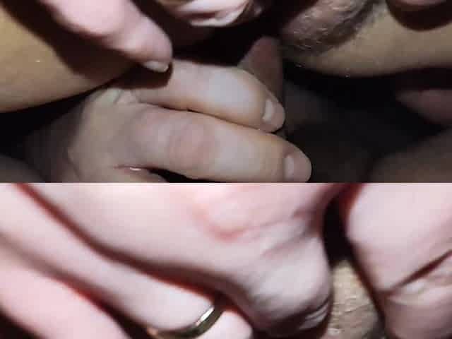 Cum on Her Licky Lips and Tongue
