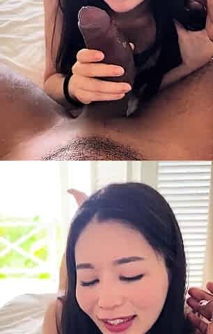 Japanese Hottie Gets To Suck & Fuck Her First Big Black