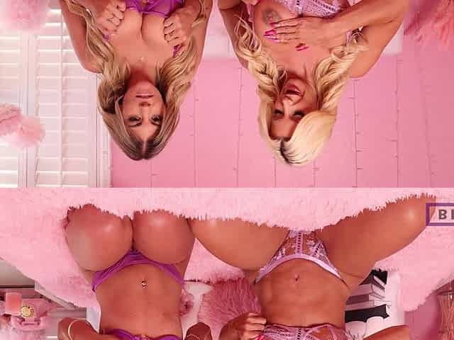 Blonde Hotties Brittany Andrews and Kayla Kayden Poke Their Twats!