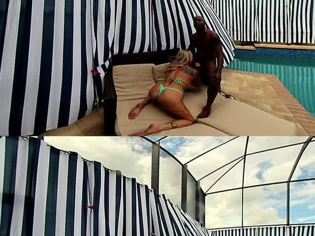 Blonde MILF Carlie Vixen Gets a BBC Poolside
