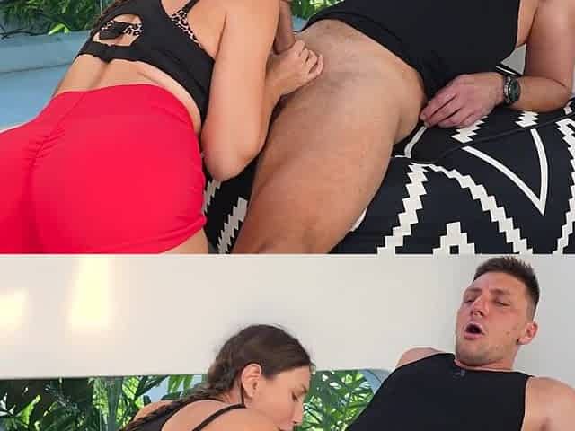 Fitness Angel didn't wait her tutor to have such a giant penis! Sex after work