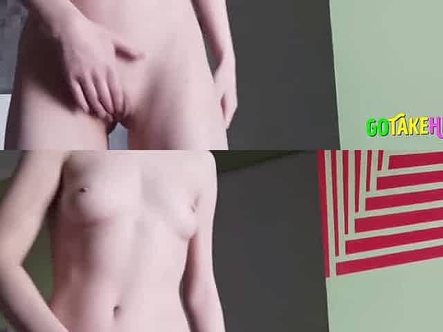 Russian Teen's Solo Kitchen Orgasm