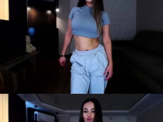 Amateur teen babe with big boobs sucks dick on webcam