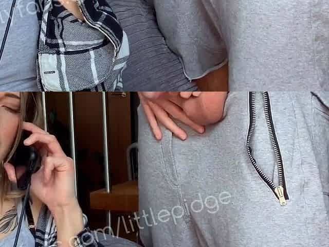 Lovely Amateur teen brunette masturbating outdoor